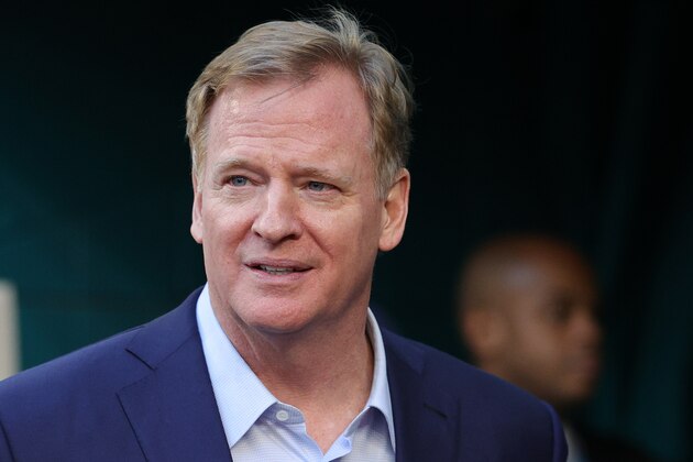 MIAMI, FLORIDA - FEBRUARY 02: NFL Commissioner Roger Goodell looks on before Super Bowl LIV between the Kansas City Chiefs and the San Francisco 49ers at Hard Rock Stadium on February 02, 2020 in Miami, Florida. (Photo by Maddie Meyer/Getty Images) MIAMI, FLORIDA - FEBRUARY 02: NFL Commissioner Roger Goodell looks on before Super Bowl LIV between the Kansas City Chiefs and the San Francisco 49ers at Hard Rock Stadium on February 02, 2020 in Miami, Florida. (Photo by Maddie Meyer/Getty Images)