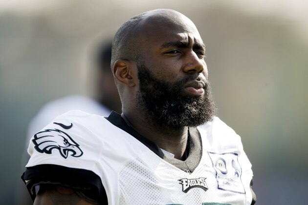 Philadelphia Eagles strong safety Malcolm Jenkins during practice at the NFL football team's training camp in Philadelphia, Tuesday, July 30, 2019. (AP Photo/Matt Rourke)