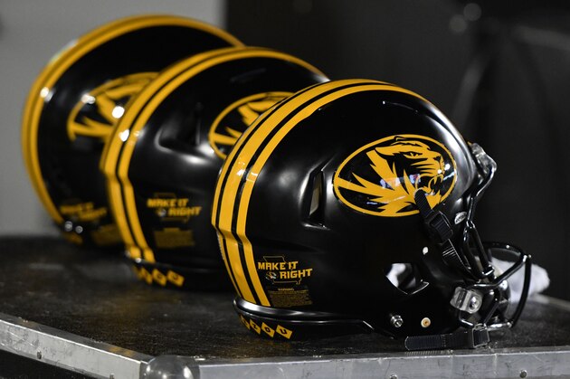COLUMBIA, MO - SEPTEMBER 14: Missouri Tigers helmets are seen against the Southeast Missouri State Redhawks at Memorial Stadium on September 14, 2019 in Columbia, Missouri. (Photo by Ed Zurga/Getty Images) COLUMBIA, MO - SEPTEMBER 14: Missouri Tigers helmets are seen against the Southeast Missouri State Redhawks at Memorial Stadium on September 14, 2019 in Columbia, Missouri. (Photo by Ed Zurga/Getty Images)