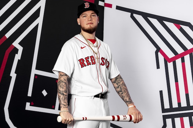 FT. MYERS, FL - FEBRUARY 19: Alex Verdugo #99 of the Boston Red Sox poses for a portrait during team photo day on February 19, 2020 at jetBlue Park at Fenway South in Fort Myers, Florida. (Photo by Billie Weiss/Boston Red Sox/Getty Images)