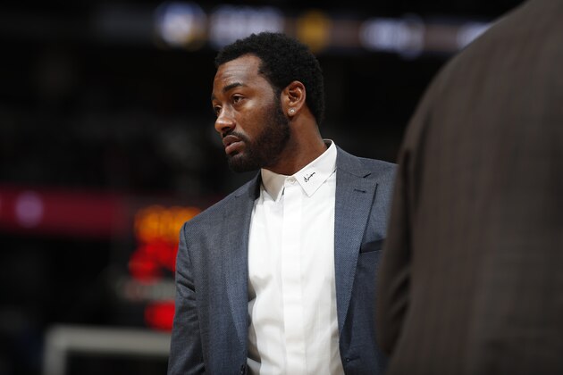 Washington Wizards guard John Wall (2) in the second half of an NBA basketball game Tuesday, Nov. 26, 2019, in Denver. The Nuggets won 117-104. (AP Photo/David Zalubowski)