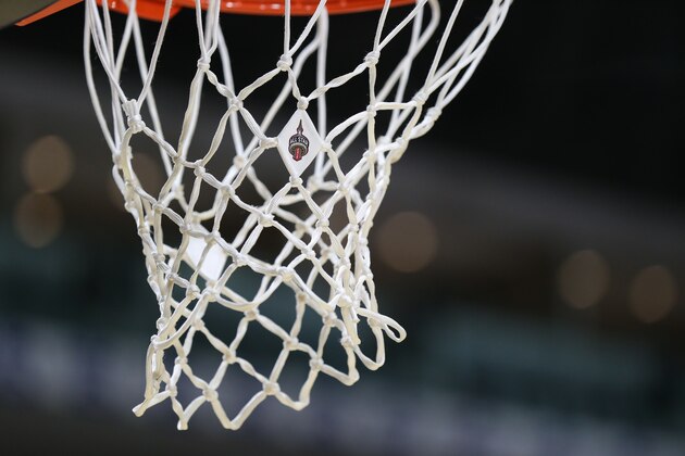 TORONTO, CANADA - FEBRUARY 13:  A close up of the All-Star logo on the net during the NBA D-League All-Star Game 2016 presented by Kumho Tire as part of 2016 All-Star Weekend at the Ricoh Coliseum on February 13, 2016 in Toronto, Ontario, Canada. NOTE TO USER: User expressly acknowledges and agrees that, by downloading and/or using this photograph, user is consenting to the terms and conditions of the Getty Images License Agreement.  Mandatory Copyright Notice: Copyright 2016 NBAE (Photo by Andre Ringuette/NBAE via Getty Images)