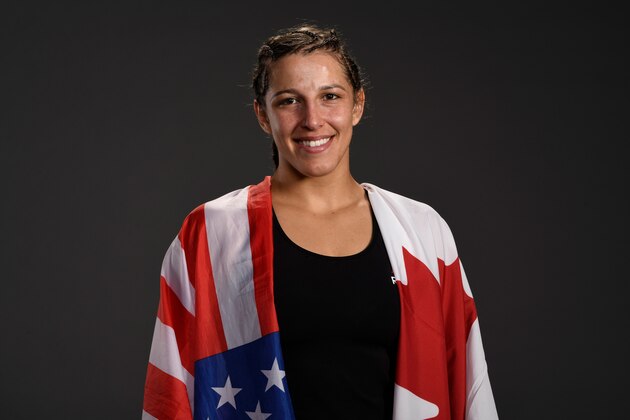 NORFOLK, VA - FEBRUARY 29:  Felicia Spencer poses for a post fight portrait backstage during the UFC Fight Night event at Chartway Arena on February 29, 2020 in Norfolk, Virginia. (Photo by Mike Roach/Zuffa LLC via Getty Images)