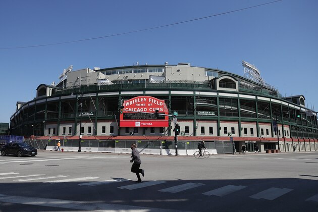 CHICAGO, ILLINOIS - MARCH 25: A general view of Wrigley Field where the Chicago Cubs were scheduled to open the season against the Pittsburgh Pirates on Monday March 30 on March 25, 2020 in Chicago, Illinois. The Major League baseball season has been delayed by the COVID-19 crisis. (Photo by Jonathan Daniel/Getty Images) CHICAGO, ILLINOIS - MARCH 25: A general view of Wrigley Field where the Chicago Cubs were scheduled to open the season against the Pittsburgh Pirates on Monday March 30 on March 25, 2020 in Chicago, Illinois. The Major League baseball season has been delayed by the COVID-19 crisis. (Photo by Jonathan Daniel/Getty Images)