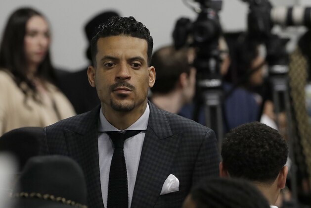 Former NBA basketball player Matt Barnes arrives at the funeral services for police shooting victim Stephon Clark at Bayside Of South Sacramento Church in Sacramento, Calif., Thursday, March 29, 2018. Clark, who was unarmed, was shot and killed by Sacramento Police Officers, Sunday, March 18, 2018. (AP Photo/Jeff Chiu, Pool)