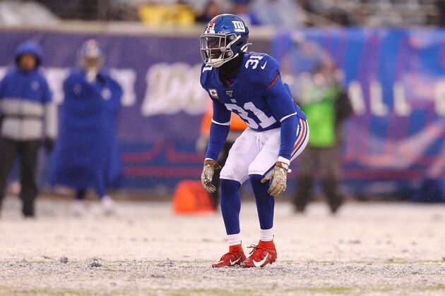 EAST RUTHERFORD, NEW JERSEY - DECEMBER 01:  Michael Thomas #31 of the New York Giants in action against the Green Bay Packers at MetLife Stadium on December 01, 2019 in East Rutherford, New Jersey.Green Bay Packers defeated the New York Giants 35-17. (Photo by Mike Stobe/Getty Images)