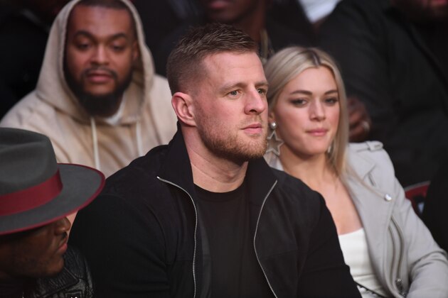 HOUSTON, TEXAS - FEBRUARY 08: NFL player J.J. Watt is seen in attendance during the UFC 247 event at Toyota Center on February 08, 2020 in Houston, Texas. (Photo by Josh Hedges/Zuffa LLC via Getty Images)