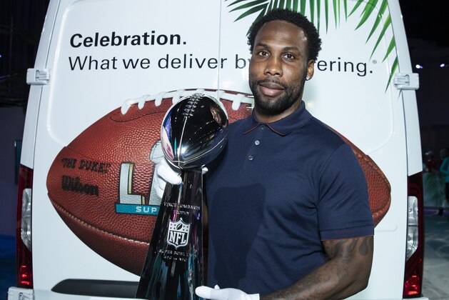 IMAGE DISTRIBUTED FOR FEDEX - As the Official Delivery Service Sponsor of the NFL, FedEx ensured the safe and on-time delivery of the iconic Vince Lombardi Trophy to the Super Bowl Experience, Presented by Lowe's, in time for Super Bowl LIV on Saturday, Jan. 25, 2020, in Miami Beach, Fla. Anquan Boldin, Super Bowl XLVII Champion, helped with the final delivery at the Miami Beach, Fla. Convention Center. (Omar Vega/AP Images for FedEx) IMAGE DISTRIBUTED FOR FEDEX - As the Official Delivery Service Sponsor of the NFL, FedEx ensured the safe and on-time delivery of the iconic Vince Lombardi Trophy to the Super Bowl Experience, Presented by Lowe's, in time for Super Bowl LIV on Saturday, Jan. 25, 2020, in Miami Beach, Fla. Anquan Boldin, Super Bowl XLVII Champion, helped with the final delivery at the Miami Beach, Fla. Convention Center. (Omar Vega/AP Images for FedEx)