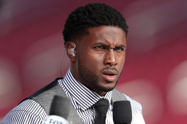 LOS ANGELES, CALIFORNIA - SEPTEMBER 20: Former USC running back Reggie Bush attends the USC game against Utah as a guest on the pregame show on Fox Sports at Los Angeles Memorial Coliseum on September 20, 2019 in Los Angeles, California. (Photo by Meg Oliphant/Getty Images)