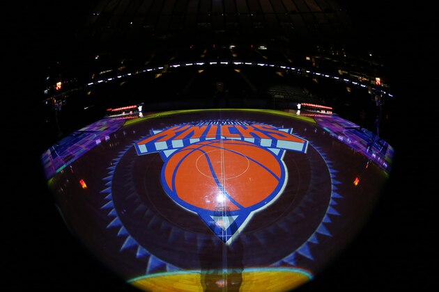 NEW YORK, NY - DECEMBER 4:  A general view of the New York Knicks logo before a game against the Sacramento Kings on December 4, 2016 at Madison Square Garden in New York City, New York. NOTE TO USER: User expressly acknowledges and agrees that, by downloading and/or using this photograph, user is consenting to the terms and conditions of the Getty Images License Agreement. Mandatory Copyright Notice: Copyright 2016 NBAE (Photo by Nathaniel S. Butler/NBAE via Getty Images)
