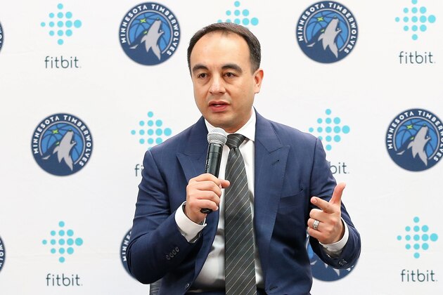 MINNEAPOLIS, MN - FEBRUARY 7: President of Basketball Operations Gersson Rosas and Head Coach Ryan Saunders of the Minnesota Timberwolves speak to the media during a press conference introducing new players on February 7, 2020 at City Center in Minneapolis, Minnesota. NOTE TO USER: User expressly acknowledges and agrees that, by downloading and or using this Photograph, user is consenting to the terms and conditions of the Getty Images License Agreement. Mandatory Copyright Notice: Copyright 2020 NBAE (Photo by David Sherman/NBAE via Getty Images)