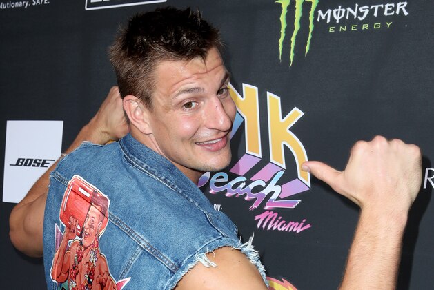 MIAMI, FLORIDA - FEBRUARY 01: Rob Gronkowski attends