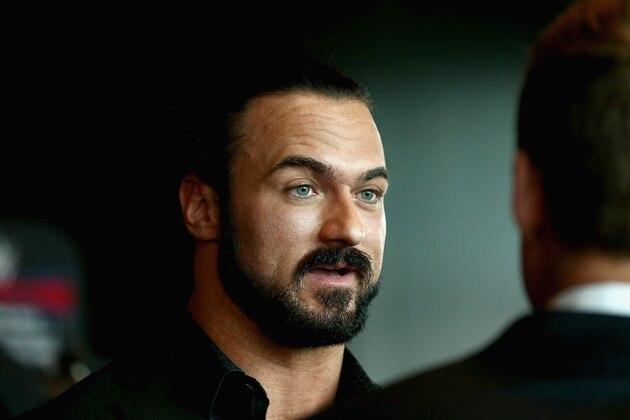 MELBOURNE, AUSTRALIA - OCTOBER 04:  Drew McIntyre speaks during a WWE Downunder media opportunity at Crown Entertainment Complex on October 4, 2018 in Melbourne, Australia.  (Photo by Robert Prezioso/Getty Images)