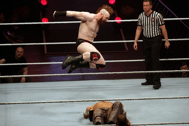 LILLE, FRANCE - MAY 09:  Sheamus fights during WWE Live 2017 at Zenith Arena on May 9, 2017 in Lille, France.  (Photo by Sylvain Lefevre/Getty Images)