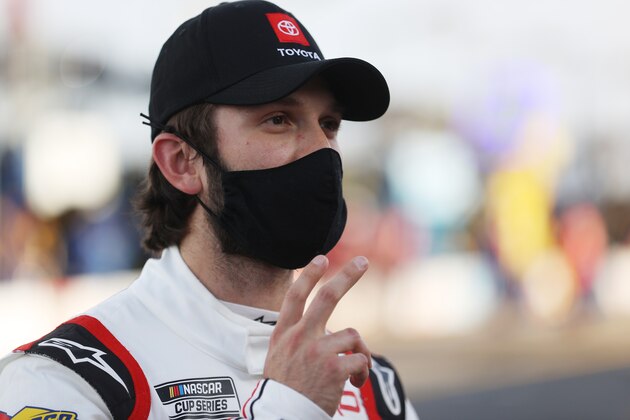 CONCORD, NORTH CAROLINA - MAY 28: Daniel Suarez, driver of the #96 Today.Tomorrow.Toyota Toyota, waits on the grid prior to the NASCAR Cup Series Alsco Uniforms 500 at Charlotte Motor Speedway on May 28, 2020 in Concord, North Carolina. (Photo by Chris Graythen/Getty Images)
