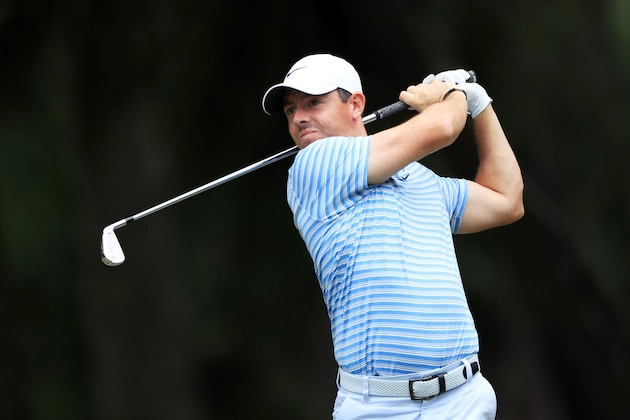 HILTON HEAD ISLAND, SOUTH CAROLINA - JUNE 17: Rory McIlroy of Northern Ireland plays a shot during a practice round prior to the RBC Heritage on June 17, 2020 at Harbour Town Golf Links in Hilton Head Island, South Carolina. (Photo by Sam Greenwood/Getty Images)
