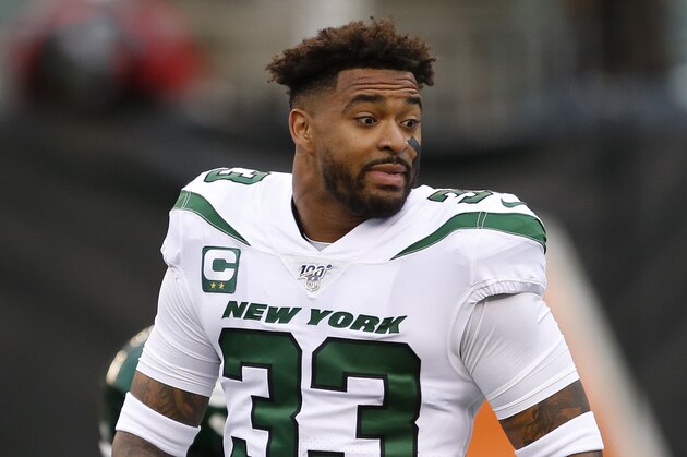 New York Jets strong safety Jamal Adams practices before an NFL football game against the Cincinnati Bengals, Sunday, Dec. 1, 2019, in Cincinnati. (AP Photo/Gary Landers)