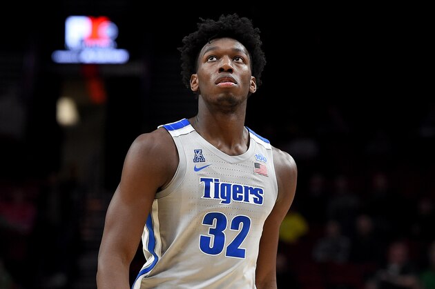 PORTLAND, OREGON - NOVEMBER 12: James Wiseman #32 of the Memphis Tigers walks up court during the first half of the game against the Oregon Ducks between the Oregon Ducks and Memphis Grizzlies at Moda Center on November 12, 2019 in Portland, Oregon. (Photo by Steve Dykes/Getty Images)