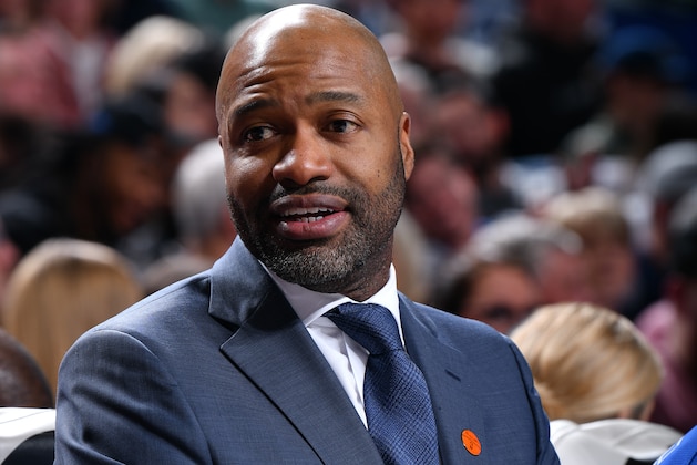 DALLAS, TX - FEBRUARY 1: Assistant Jamahl Mosley of the Dallas Mavericks coaches during a game against the Atlanta Hawks on February 1, 2020 at the American Airlines Center in Dallas, Texas. NOTE TO USER: User expressly acknowledges and agrees that, by downloading and or using this photograph, User is consenting to the terms and conditions of the Getty Images License Agreement. Mandatory Copyright Notice: Copyright 2020 NBAE (Photo by Glenn James/NBAE via Getty Images)