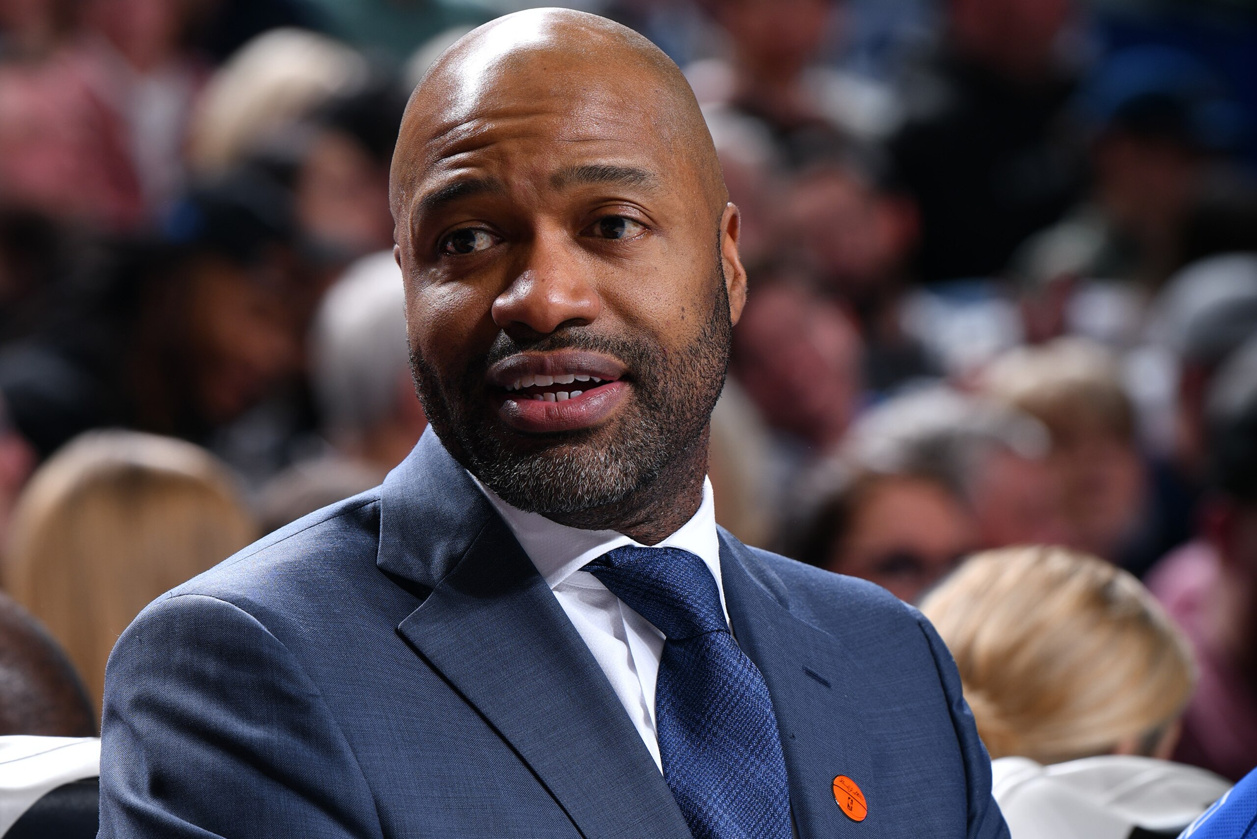 DALLAS, TX - FEBRUARY 1: Assistant Jamahl Mosley of the Dallas Mavericks coaches during a game against the Atlanta Hawks on February 1, 2020 at the American Airlines Center in Dallas, Texas. NOTE TO USER: User expressly acknowledges and agrees that, by downloading and or using this photograph, User is consenting to the terms and conditions of the Getty Images License Agreement. Mandatory Copyright Notice: Copyright 2020 NBAE (Photo by Glenn James/NBAE via Getty Images)