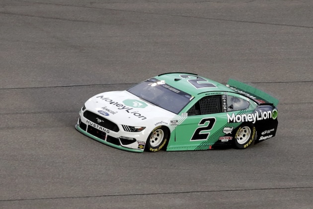 Brad Keselowski drives during a NASCAR Cup Series auto race Sunday, June 14, 2020, in Homestead, Fla. (AP Photo/Wilfredo Lee)