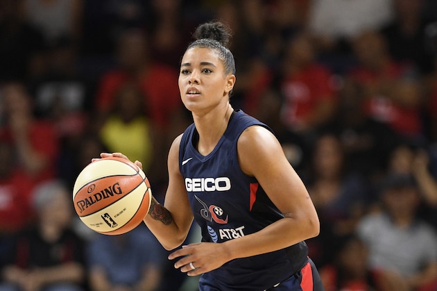 Washington Mystics guard Natasha Cloud dribbles the ball during the second half of an WNBA basketball game against the Seattle Storm, Wednesday, Aug. 14, 2019, in Washington. The Mystics won 88-59. (AP Photo/Nick Wass) Washington Mystics guard Natasha Cloud dribbles the ball during the second half of an WNBA basketball game against the Seattle Storm, Wednesday, Aug. 14, 2019, in Washington. The Mystics won 88-59. (AP Photo/Nick Wass)