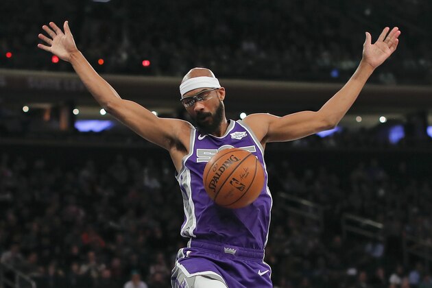 Sacramento Kings guard Corey Brewer (33) dunks the ball against the New York Knicks during the second quarter of an NBA basketball game, Saturday, March 9, 2019, in New York. (AP Photo/Julie Jacobson) Sacramento Kings guard Corey Brewer (33) dunks the ball against the New York Knicks during the second quarter of an NBA basketball game, Saturday, March 9, 2019, in New York. (AP Photo/Julie Jacobson)