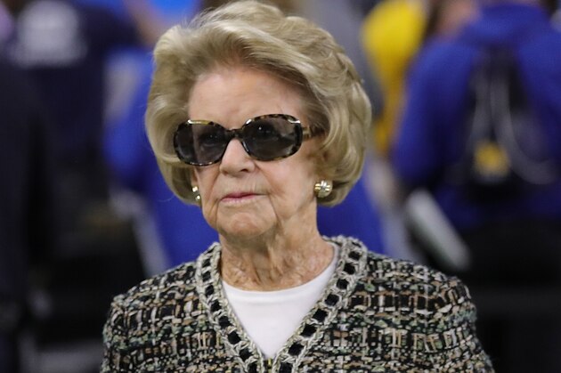 DETROIT, MI - DECEMBER 29: Detroit Lions Owner and Chairman Martha Firestone Ford watches the pregame activities prior to the start of the game against the Green Bay Packers at Ford Field on December 29, 2019 in Detroit, Michigan. Green Bay defeated Detroit 23-20. (Photo by Leon Halip/Getty Images)