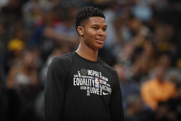 Denver Nuggets guard PJ Dozier (35) in the second half of an NBA basketball game Tuesday, Feb. 25, 2020, in Denver. The Nuggets won 115-98. (AP Photo/David Zalubowski)