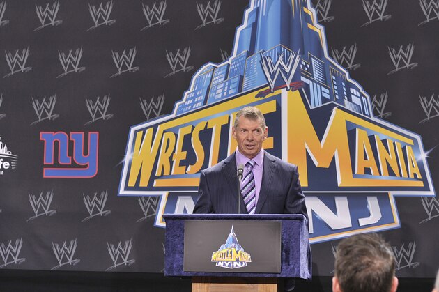 EAST RUTHERFORD, NJ - FEBRUARY 16: Vince McMahon attends a press conference to announce that WWE Wrestlemania 29 will be held at MetLife Stadium in 2013 at MetLife Stadium on February 16, 2012 in East Rutherford, New Jersey. (Photo by Michael N. Todaro/Getty Images)