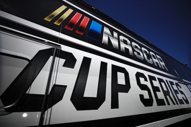AVONDALE, ARIZONA - MARCH 06: A general view of the NASCAR Cup Series logo during practice for the NASCAR Cup Series FanShield 500 at Phoenix Raceway on March 06, 2020 in Avondale, Arizona. (Photo by Chris Graythen/Getty Images)