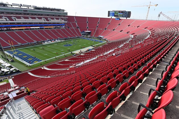 LOS ANGELES, CA - DECEMBER 29: General view of the Los Angeles Memorial Coliseum for the game between the Arizona Cardinals and the Los Angeles Rams on December 29, 2019 in Los Angeles, California. (Photo by Jayne Kamin-Oncea/Getty Images)