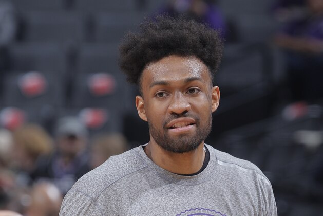 SACRAMENTO, CA - MARCH 3: Jabari Parker #33 of the Sacramento Kings looks on during the game against the Washington Wizards on March 3, 2020 at Golden 1 Center in Sacramento, California. NOTE TO USER: User expressly acknowledges and agrees that, by downloading and or using this photograph, User is consenting to the terms and conditions of the Getty Images Agreement. Mandatory Copyright Notice: Copyright 2020 NBAE (Photo by Rocky Widner/NBAE via Getty Images)