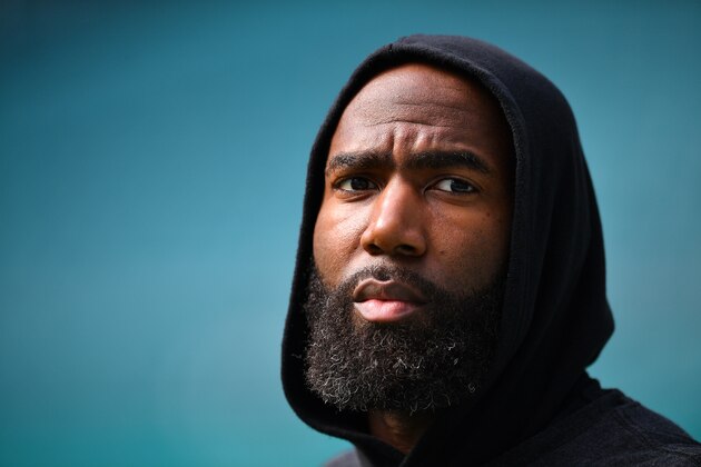 MIAMI, FLORIDA - DECEMBER 01: Malcolm Jenkins #27 of the Philadelphia Eagles looks on prior to the game Miami Dolphins at Hard Rock Stadium on December 01, 2019 in Miami, Florida. (Photo by Mark Brown/Getty Images)