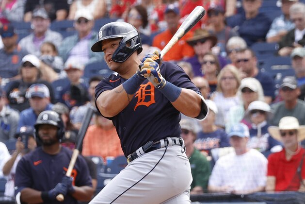 WEST PALM BEACH, FL - MARCH 9: Miguel Cabrera #24 of the Detroit Tigers hits the ball against the Houston Astros during a spring training game at the FITTEAM Ballpark of the Palm Beaches on March 9, 2020 in West Palm Beach, Florida. (Photo by Joel Auerbach/Getty Images) WEST PALM BEACH, FL - MARCH 9: Miguel Cabrera #24 of the Detroit Tigers hits the ball against the Houston Astros during a spring training game at the FITTEAM Ballpark of the Palm Beaches on March 9, 2020 in West Palm Beach, Florida. (Photo by Joel Auerbach/Getty Images)