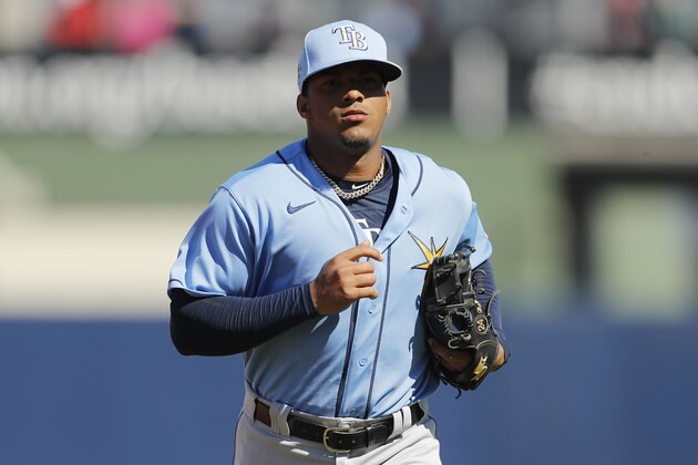 WEST PALM BEACH, FLORIDA - FEBRUARY 28:   Wander Franco #80 of the Tampa Bay Rays in action during a Grapefruit League spring training game against the Washington Nationals at FITTEAM Ballpark of The Palm Beaches on February 28, 2020 in West Palm Beach, Florida. (Photo by Michael Reaves/Getty Images)