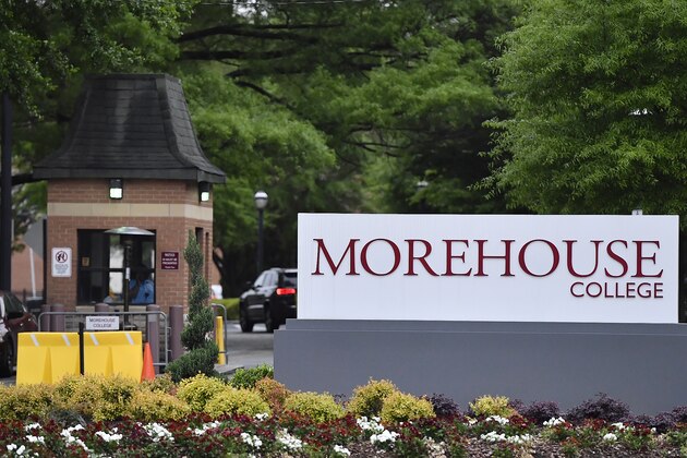 In this Friday, April 12, 2019 photo, people enter the campus of Morehouse College in Atlanta. The country's only all-male historically black college will begin admitting transgender men next year. The move marks a major shift for Morehouse College at a time when higher education institutions around the nation are adopting more welcoming policies toward LGBT students. Morehouse College leaders told The Associated Press that its board of trustees approved the policy Saturday. (AP Photo/Mike Stewart) In this Friday, April 12, 2019 photo, people enter the campus of Morehouse College in Atlanta. The country's only all-male historically black college will begin admitting transgender men next year. The move marks a major shift for Morehouse College at a time when higher education institutions around the nation are adopting more welcoming policies toward LGBT students. Morehouse College leaders told The Associated Press that its board of trustees approved the policy Saturday. (AP Photo/Mike Stewart)