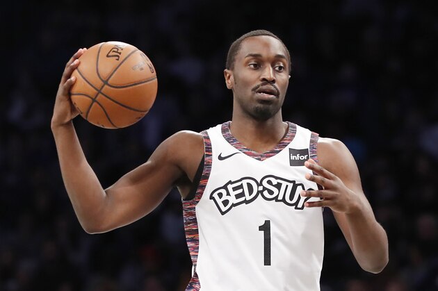 Brooklyn Nets guard Theo Pinson (1) during the second half of an NBA basketball game, Thursday, Dec. 26, 2019, in New York. The Knicks defeated the Nets 94-82. (AP Photo/Kathy Willens) Brooklyn Nets guard Theo Pinson (1) during the second half of an NBA basketball game, Thursday, Dec. 26, 2019, in New York. The Knicks defeated the Nets 94-82. (AP Photo/Kathy Willens)