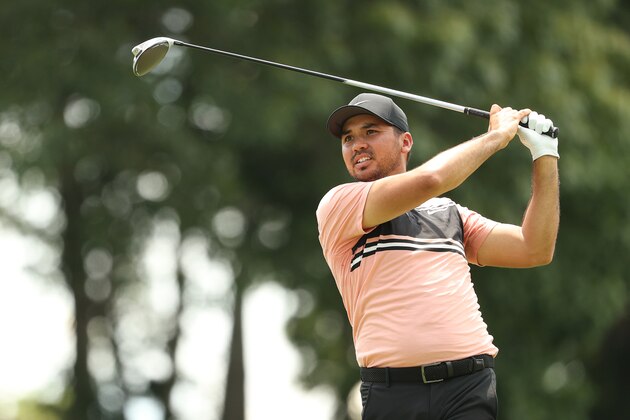 CROMWELL, CONNECTICUT - JUNE 26: Jason Day of Australia plays his shot from the 18th tee during the second round of the Travelers Championship at TPC River Highlands on June 26, 2020 in Cromwell, Connecticut. (Photo by Maddie Meyer/Getty Images)
