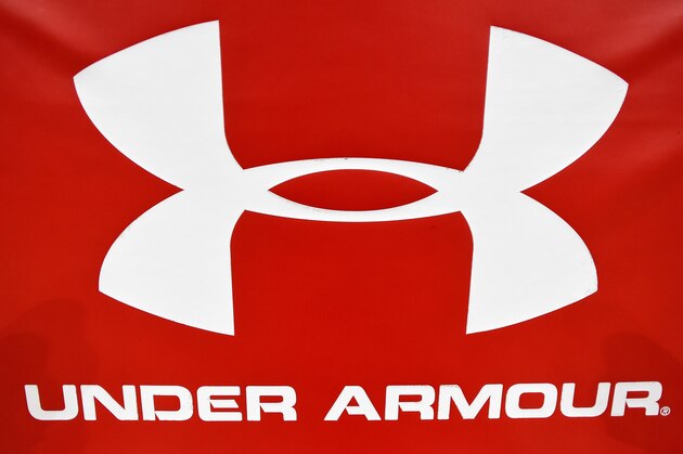 COLLEGE PARK, MD - JANUARY 20:  The Under Armour Logo at the Xfinity Center during the game between the Maryland Terrapins and the Indiana Hoosiers on January 20, 2020 in College Park, Maryland. (Photo by G Fiume/Maryland Terrapins/Getty Images)