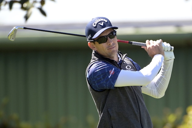 Dylan Frittelli, of South Africa, watches his tee shot on the second hole during the third round of the Arnold Palmer Invitational golf tournament, Saturday, March 7, 2020, in Orlando, Fla. (AP Photo/Phelan M. Ebenhack)