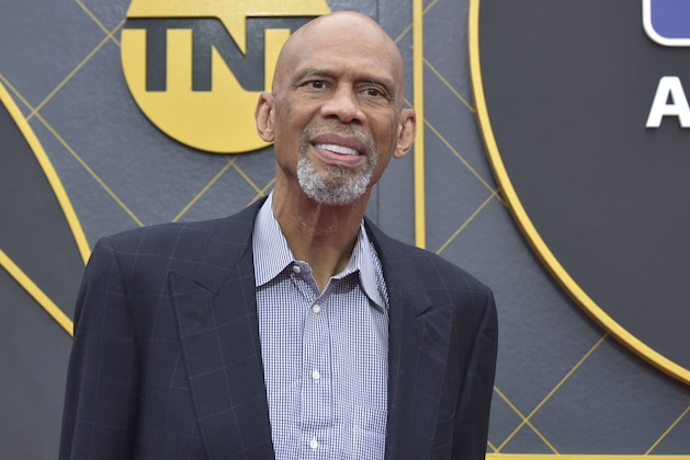 Kareem Abdul-Jabbar arrives at the NBA Awards on Monday, June 24, 2019, at the Barker Hangar in Santa Monica, Calif. (Photo by Richard Shotwell/Invision/AP)