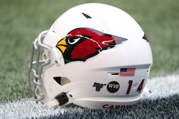 SEATTLE, WASHINGTON - DECEMBER 22: A detailed view of a helmet worn by the Arizona Cardinals in a game between the Seattle Seahawks during their game at CenturyLink Field on December 22, 2019 in Seattle, Washington. (Photo by Abbie Parr/Getty Images)