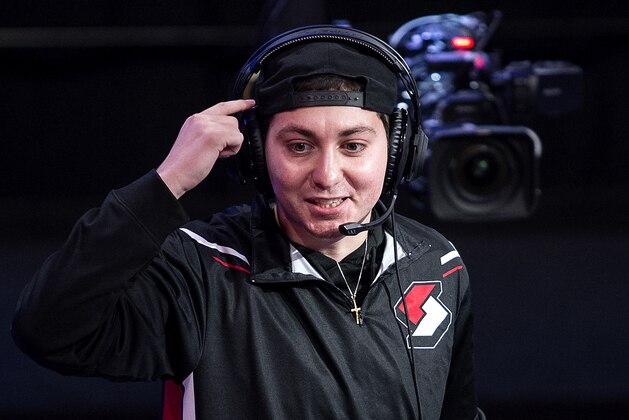 LONG ISLAND CITY, NY - AUGUST 11: Mama Im Dat Man of the Blazer5 Gaming reacts during the game against the Pacers Gaming on August 11, 2018 at the NBA 2K Studio in Long Island City, New York. NOTE TO USER: User expressly acknowledges and agrees that, by downloading and/or using this photograph, user is consenting to the terms and conditions of the Getty Images License Agreement. Mandatory Copyright Notice: Copyright 2018 NBAE (Photo by Michelle Farsi/NBAE via Getty Images)