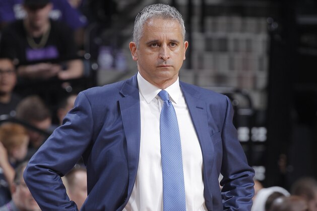 SACRAMENTO, CA - MARCH 3: Assistant Coach Igor Kokoskov of the Sacramento Kings looks on during the game against the Washington Wizards on March 3, 2020 at Golden 1 Center in Sacramento, California. NOTE TO USER: User expressly acknowledges and agrees that, by downloading and or using this photograph, User is consenting to the terms and conditions of the Getty Images Agreement. Mandatory Copyright Notice: Copyright 2020 NBAE (Photo by Rocky Widner/NBAE via Getty Images)