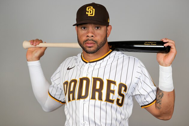 PEORIA, ARIZONA - FEBRUARY 20: Tommy Pham #28 of the San Diego Padres poses for a photo during Photo Day at Peoria Sports Complex on February 20, 2020 in Peoria, Arizona. (Photo by Brady Klain/Getty Images) PEORIA, ARIZONA - FEBRUARY 20: Tommy Pham #28 of the San Diego Padres poses for a photo during Photo Day at Peoria Sports Complex on February 20, 2020 in Peoria, Arizona. (Photo by Brady Klain/Getty Images)
