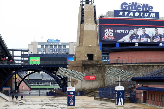 FOXBOROUGH, MASSACHUSETTS - MARCH 17:  A view of Gillette Stadium, the home of the New England Patriots, on March 17, 2020 in Foxborough, Massachusetts. Quarterback Tom Brady announced he will leave the New England Patriots after 20 years with the team to enter free agency. (Photo by Maddie Meyer/Getty Images)