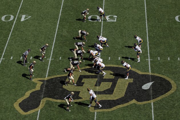 BOULDER, CO - SEPTEMBER 10:  General view of the field as the California Golden Bears offense takes on the Colorado Buffaloes defense at Folsom Field on September 10, 2011 in Boulder, Colorado.  (Photo by Doug Pensinger/Getty Images)