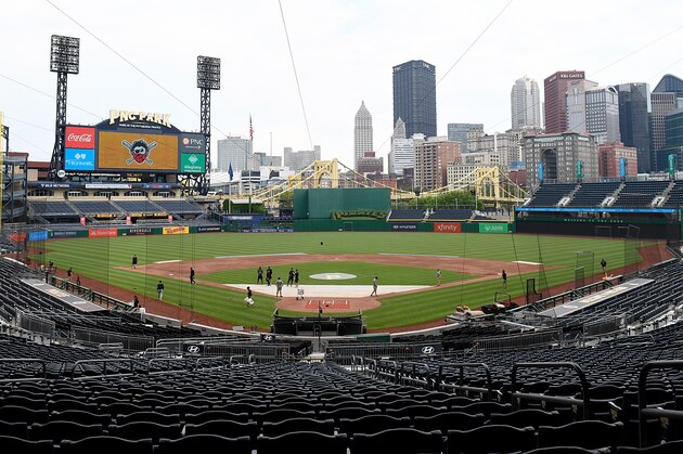 PITTSBURGH, PA - JULY 07: A general view of the field during summer workouts at PNC Park on July 7, 2020 in Pittsburgh, Pennsylvania. (Photo by Justin Berl/Getty Images)