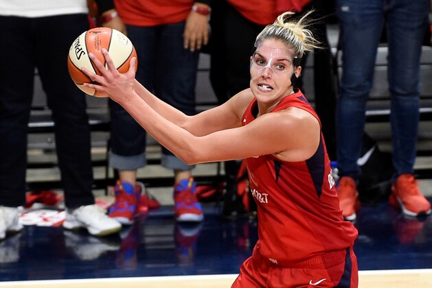 WASHINGTON, DC - OCTOBER 10: Elena Delle Donne #11 of the Washington Mystics handles the ball against the Connecticut Sun in Game 5 of the 2019 WNBA Finals at St Elizabeths East Entertainment & Sports Arena on October 10, 2019 in Washington, DC. (Photo by G Fiume/Getty Images) WASHINGTON, DC - OCTOBER 10: Elena Delle Donne #11 of the Washington Mystics handles the ball against the Connecticut Sun in Game 5 of the 2019 WNBA Finals at St Elizabeths East Entertainment & Sports Arena on October 10, 2019 in Washington, DC. (Photo by G Fiume/Getty Images)